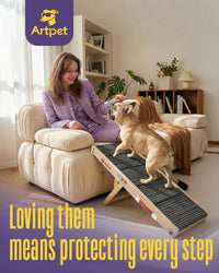 Dog Ramp for Small Dogs, Adjustable Wooden Dachshund Ramp for Couch – Essentials for Dogs - Small - image 3