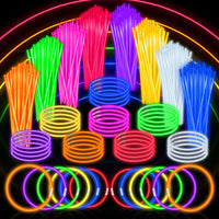 SpringFlower 100 PCS Glow Sticks Bulk Party Favors - 200 Pack