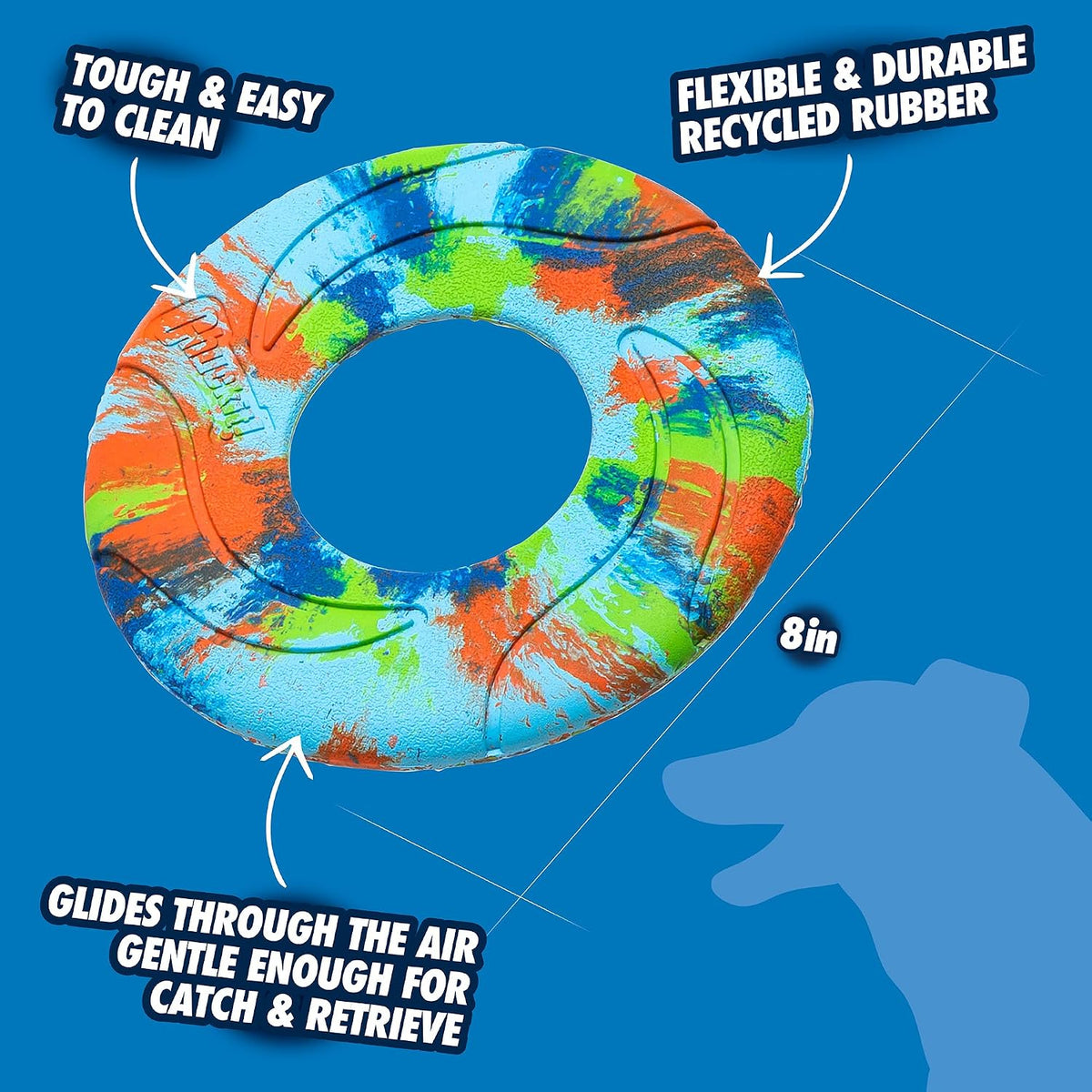 Chuckit! Amphibious ZipFlight Floating and Flying Disc Dog Toy - Medium (Pack of 1) / EcoFetch Flyer - image 4