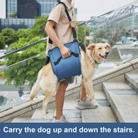 COODEO Dog Carry Sling, Emergency Backpack Pet Legs Support & Rehabilitation Dog Lift Harness - Blue / X-Large - image 3