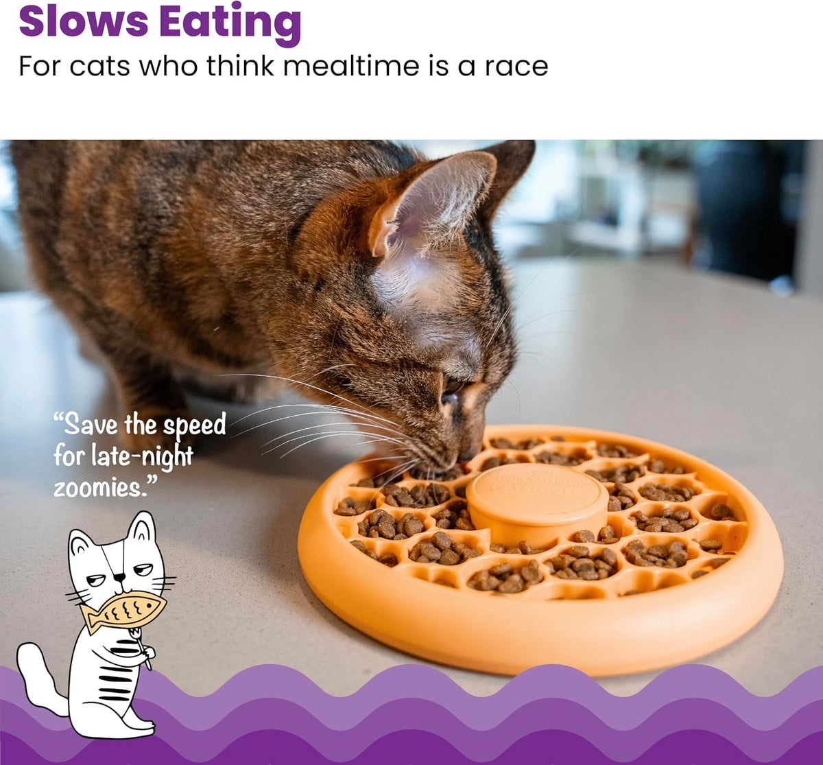 Catstages Slow Feeder Bowl & Treat Puzzle Cat Toy - Slow Feeder - image 2