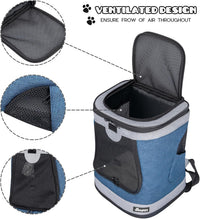 Jespet Pet Backpack Carrier for Small Dog - 1-Blue Grey - image 2