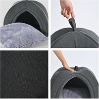 Amazon Basics Cat Bed Cave - Grey / L-17.5"×17.5"×17.5" - image 2
