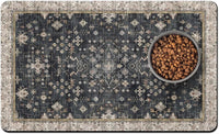 Pet Food Mats for Floor, Absorbent Dog Mat for Food and Water Dispenser Mat, Dog Food Mat Quick Dry - Black / 32"L x 24"W