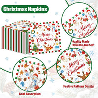 100Pcs Butterfly Napkins, Fairy Napkin - White Christmas - image 3