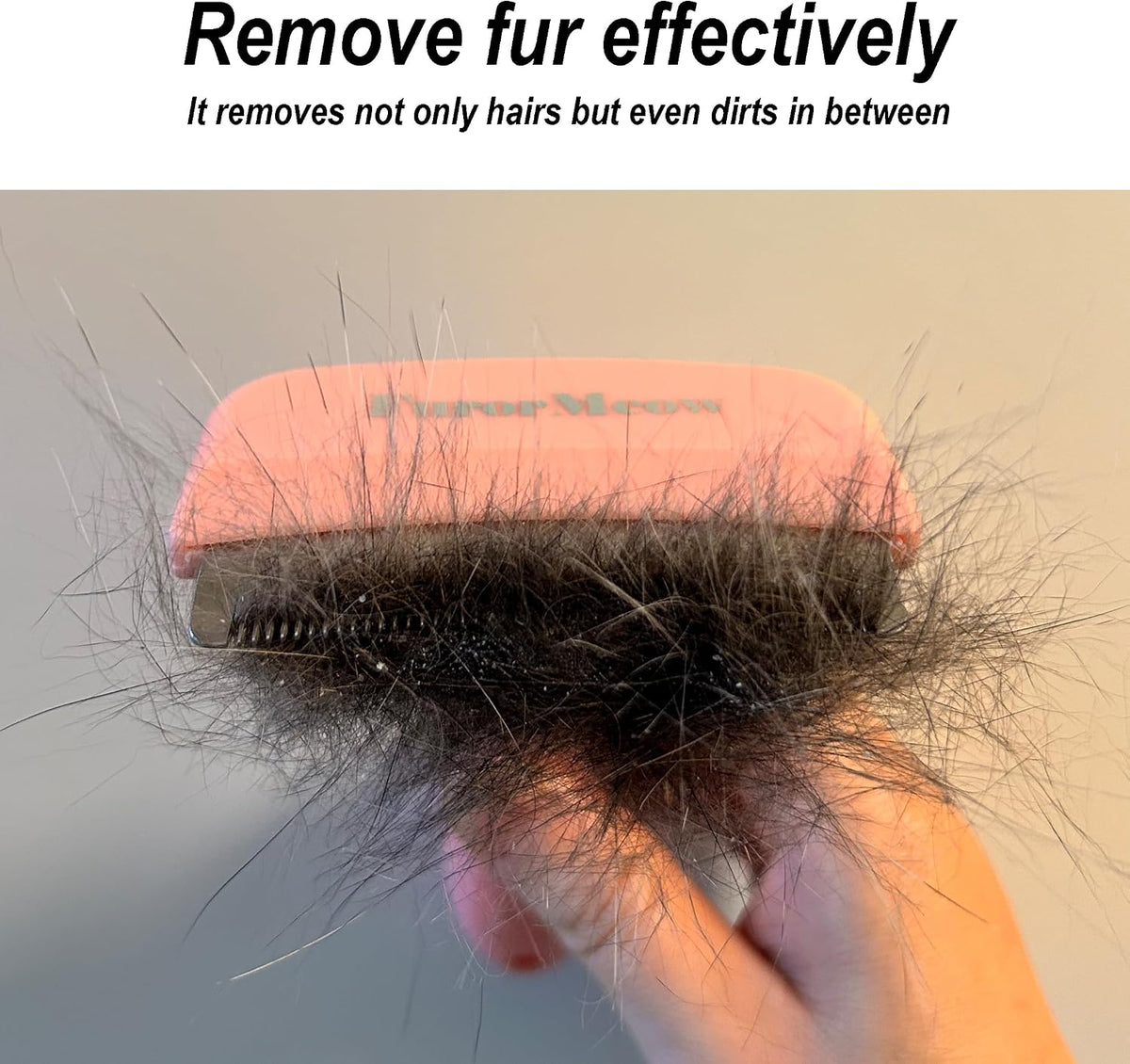 Pet Deshedding Tool with Curve Blade, Cat Grooming Brush - Small / Pink - image 4