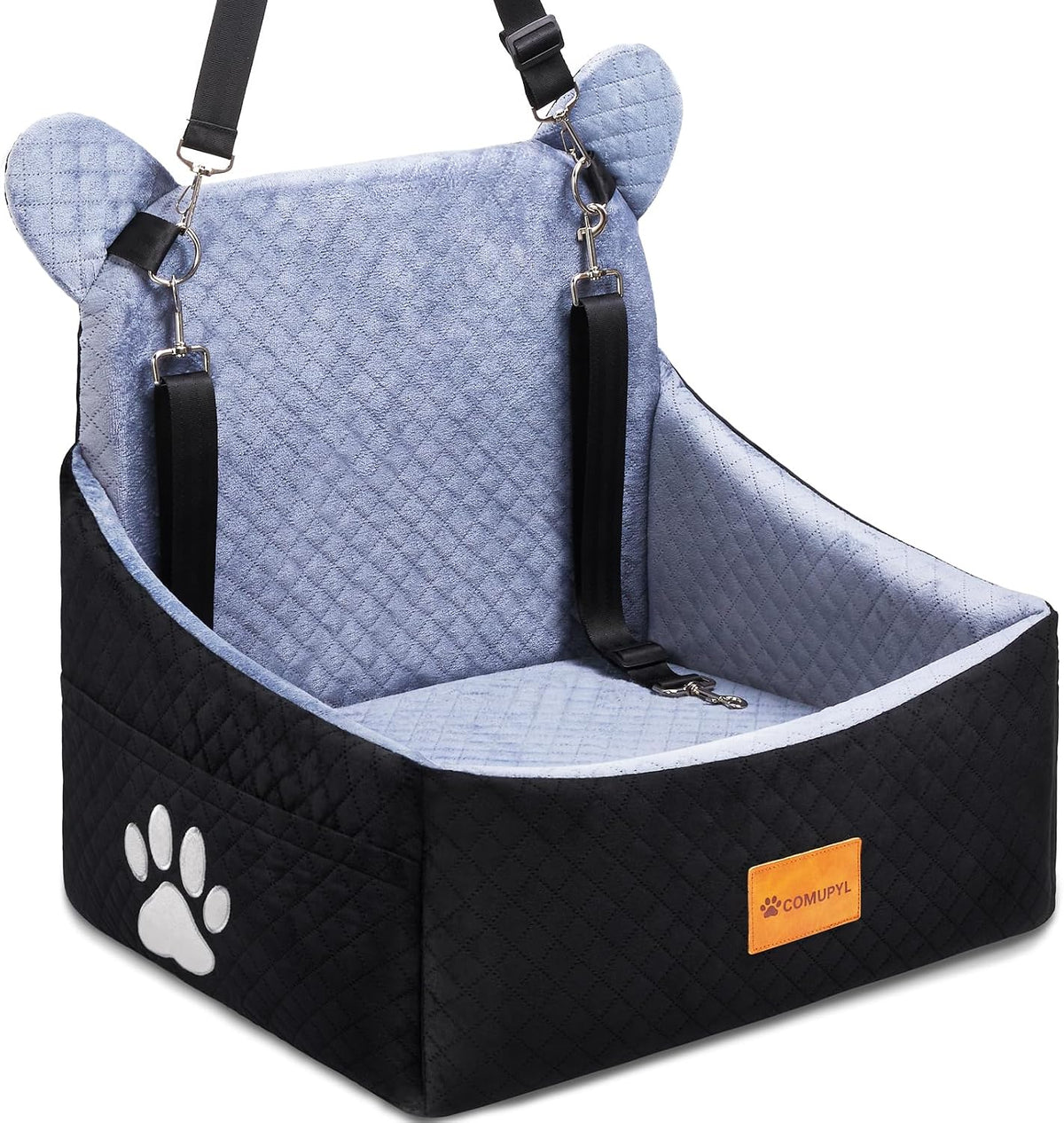 Dog Car Seats for Small/Medium Dogs up to – Essentials for Dogs - grey black