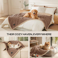 Luciphia Waterproof Dog Blanket - Khaki / XL (85" x57") - image 4
