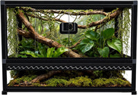 Folding Reptile Travel Terrarium Tank 17" × 12" × 10" – Essentials for Reptiles And Amphibians - 22" x 14" x 12"