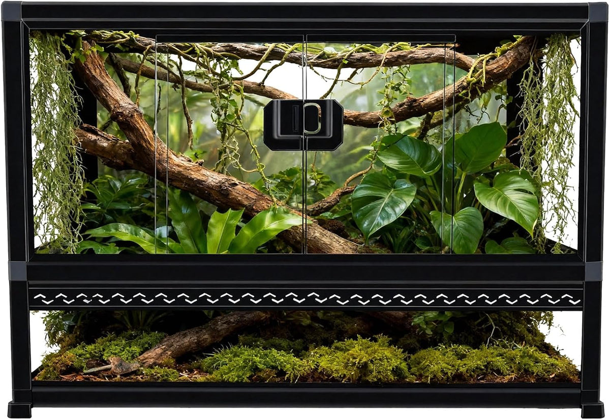 Folding Reptile Travel Terrarium Tank 17" × 12" × 10" – Essentials for Reptiles And Amphibians - 22" x 14" x 12"