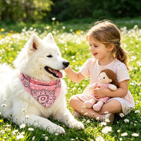 PAWCHIE Dog Bandanas Small Reversible Styles Pet Triangle Scarf Bibs - Vintage Style / Large - image 2