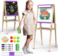 JOYOOSS Easel for Kids Art Easel Toddlers Easels With Paper Roll – Fun for Kids & Family - Purple