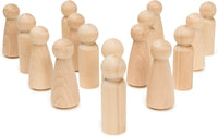 Woodpeckers Wood Peg People Set - Couple Set - 5 Of Each