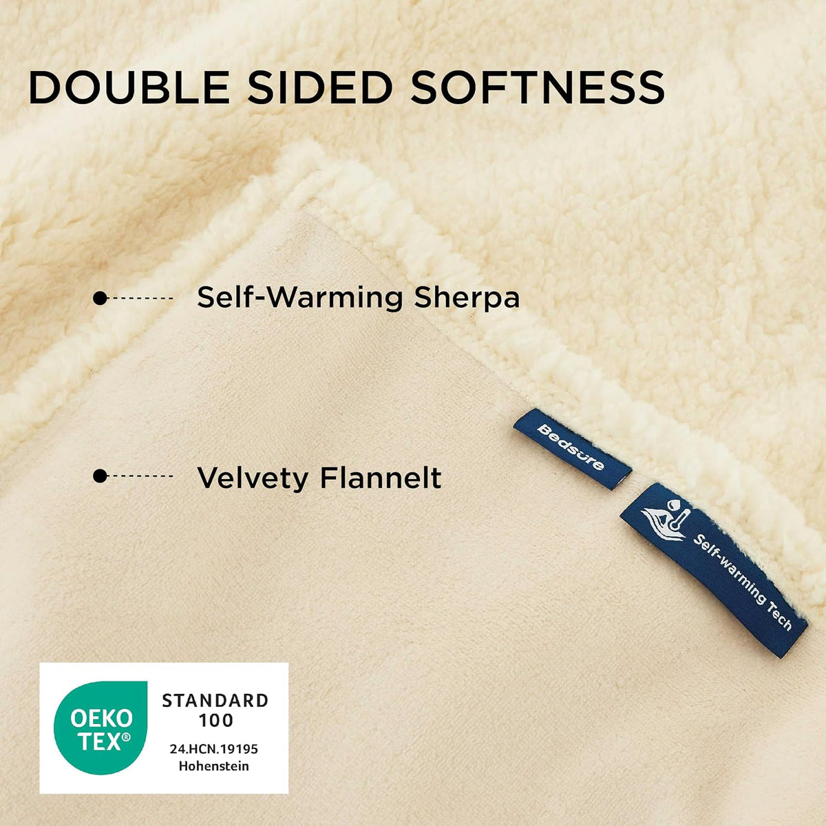Bedsure Waterproof Dog Blankets for Small Dogs Soft Cat Blanket Warm - S(25x35") / Antique White-self Warming - image 2