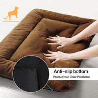 Dog Crate Pad Washable Dog Bed for Crate Medium Cozy Mat 36-Inch Gray – Essentials for Dogs - 24.0"L x 18.0"W x 1.0"Th / brown - image 3