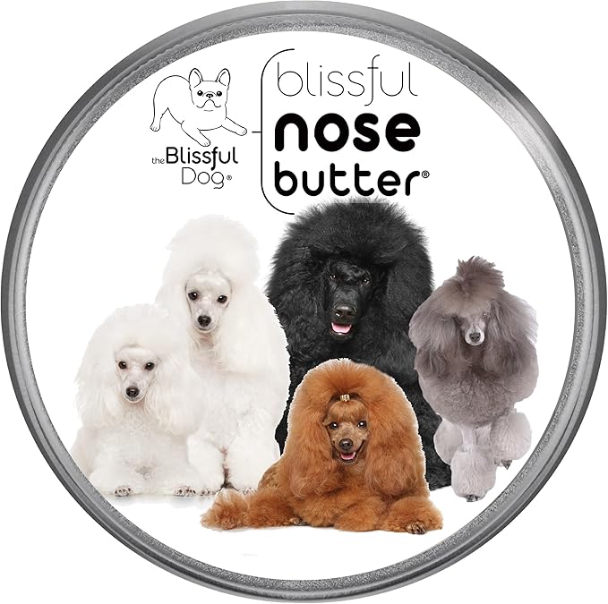 The Blissful Dog Poodle Nose Butter, Versatile Dog Nose Balm for Dry Nose, Handcrafted Nose Moisturizer, Easy-to-Apply Dog Essentials, Unscented, 1 oz.