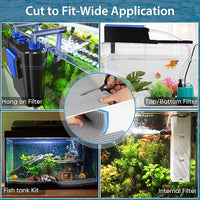 Aquarium Filter Media, Upgraded 8-Layer Filter Sponge Pad for Fish Tank and Pond, Super Filtering Effect, Cut to Fit, Reusable and Washable Aquarium Filter Floss (11.8” x 15.7”)