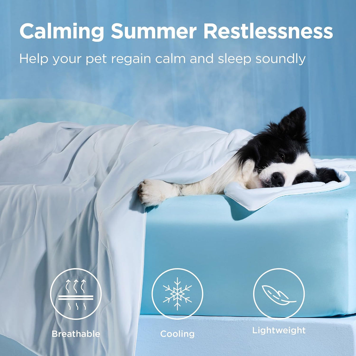 Bedsure Breathable Lightweight Cooling Blanket for Small Dogs - M(30x40") / Arctic Blue - image 4