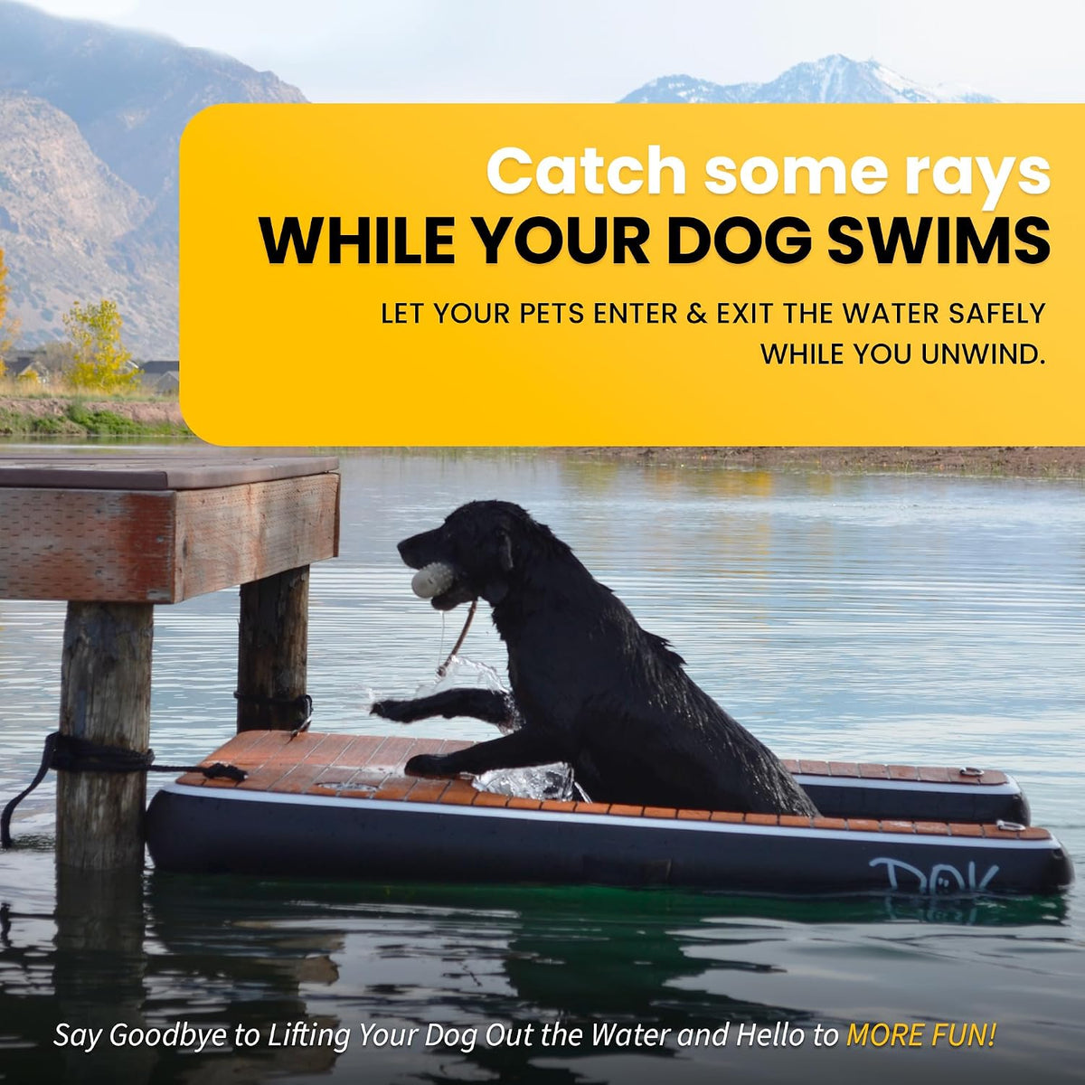DOK Dog-DOK Inflatable Dock Platform: Safe & Easy Water Access - Mini (30 lbs) / Dog-DOK - image 2
