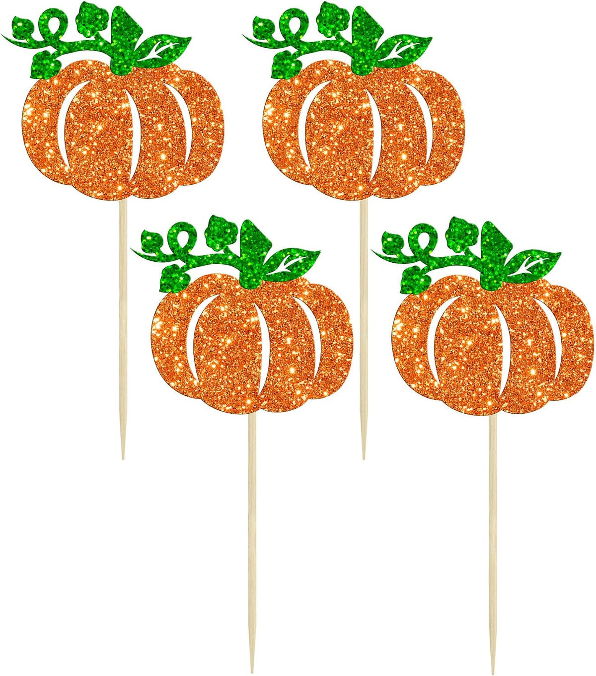 Gyufise 24Pcs Pumpkin Oh Baby Cupcake Toppers Pink Fall Pumpkin - Orange 6 - image 3
