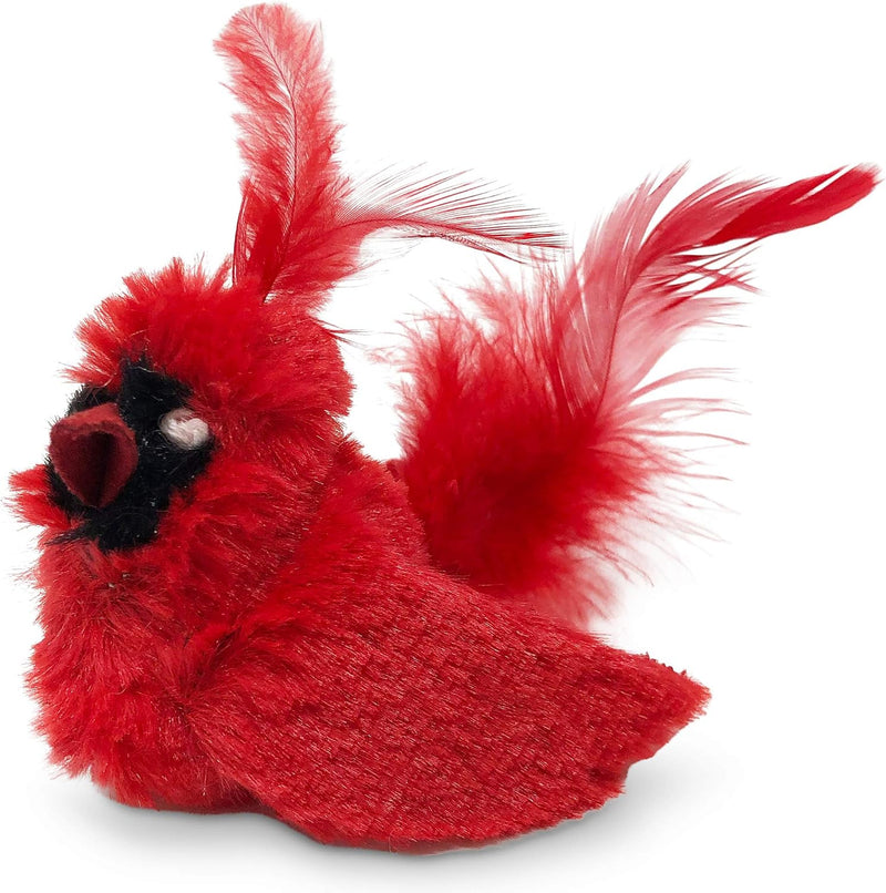 OurPets Play-N-Squeak Real Birds Interactive Cat Toys with Catnip – Essentials for Cats - Fly Over / 2 Count