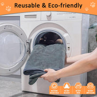 Washable Pee Pads for Dogs, 65'' x 48'', Quick-Dry, Grey - Gray / 48x48 Inch(Pack of 3) - image 2