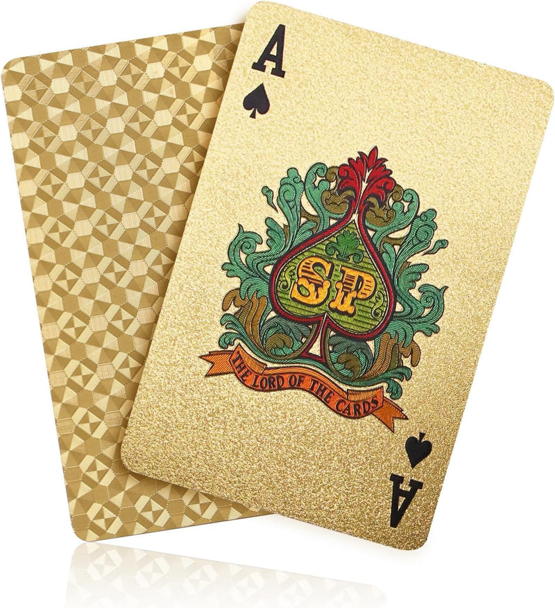 ACELION Waterproof Playing Cards, Deck of Cards, Poker Cards – Fun for Kids & Family - Gold
