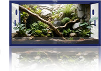 120 Gallon Reptile Tank, Stackable 4x2x2 Reptile Enclosure – Essentials for Reptiles And Amphibians - Dart Blue / 120 Gallon