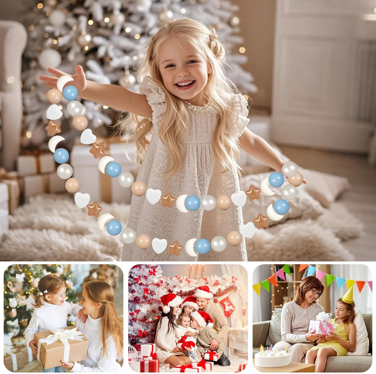 GOGOSO star, heart and moon ball pit balls in a pastel color mix with storage bag - view 24