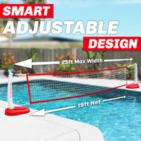 GoSports Splash Net PRO Pool Volleyball Net, or Blue - Red - image 4