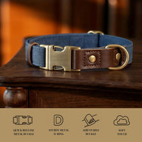PU Leather Dog Collar for Small Dogs Puppy, Soft Lining, Green S – Essentials for Dogs - Blue / S: Neck 11-15", Width ⅝" - image 4