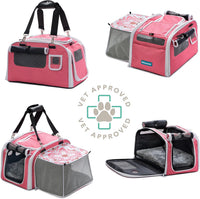 Soft-Sided Airline Approved Cat Carrier with Expandable Hideaway - Amalfi Dreams - image 3