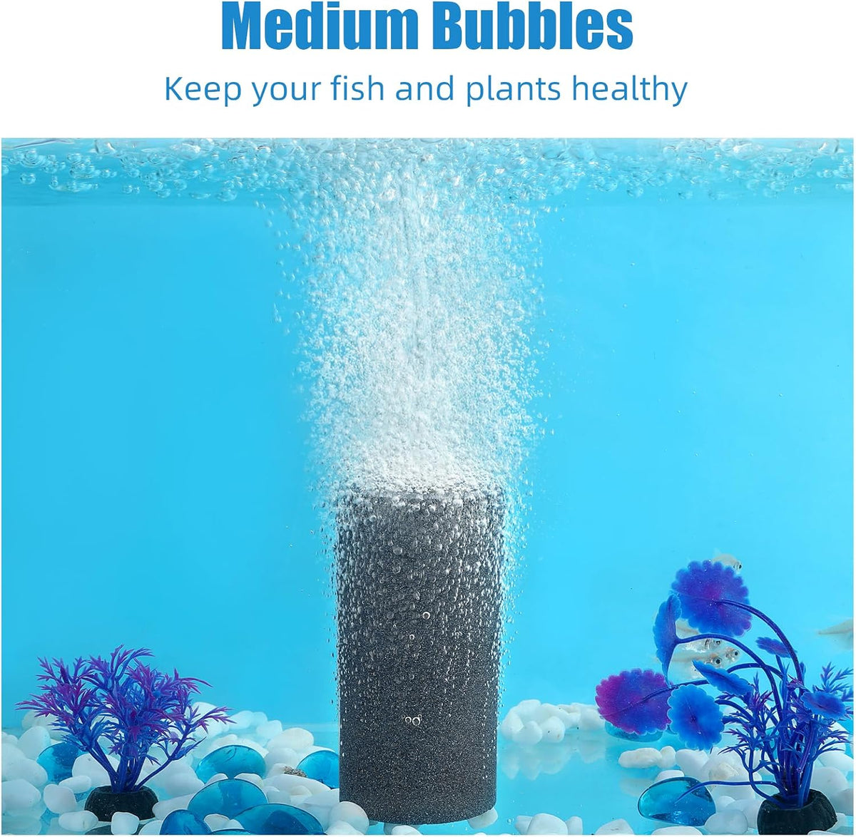 AQUANEAT Aquarium Air Stone 4x2 inch 2 Pack, Large Airstone - 4 inch 4pcs - image 2
