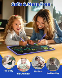 KOKODI LCD Writing Tablet 8.5-Inch Colorful Doodle Board - Purple - image 4