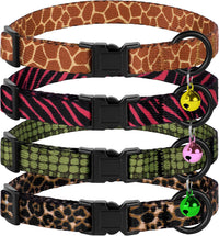 4PCS Breakaway Cat Collars with Bell - Animal Print - image 3