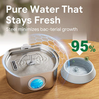 Cat Water Fountain Stainless Steel - 108oz Fountain+4 Filters +4 Sponges - image 4