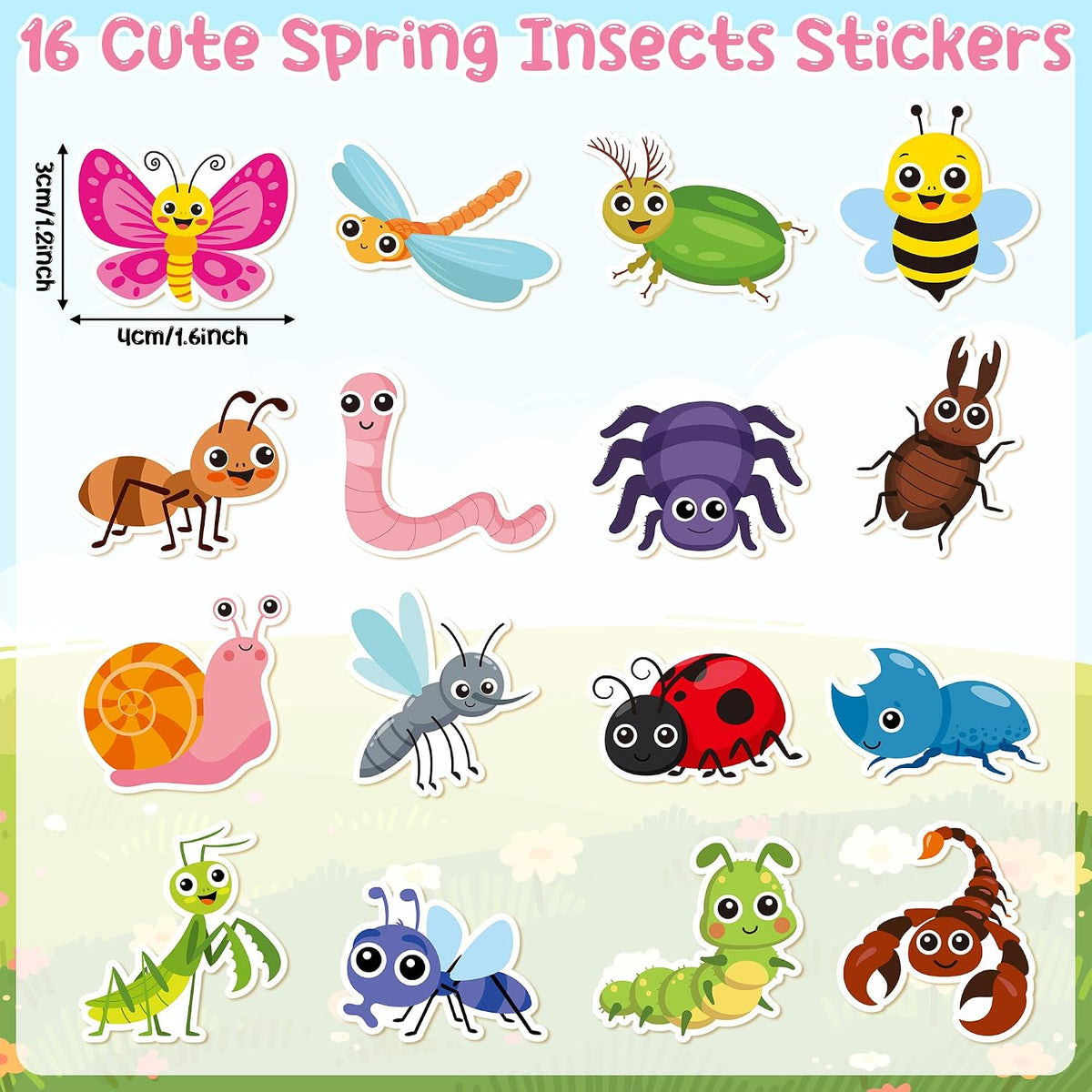 BeYumi Halloween Neon Christian Sticker - Cute Insects - image 2