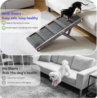 Pawaboo 2026 Upgraded Small Dog Ramp for Couch Foldable - Grey Purple / 80×30cm-for couch - image 3