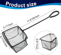 Mogoko 2 Pack Aquarium Net Fish Net Small Net Multi-Size Fine Mesh - 3. Black / 6 Inch - image 3