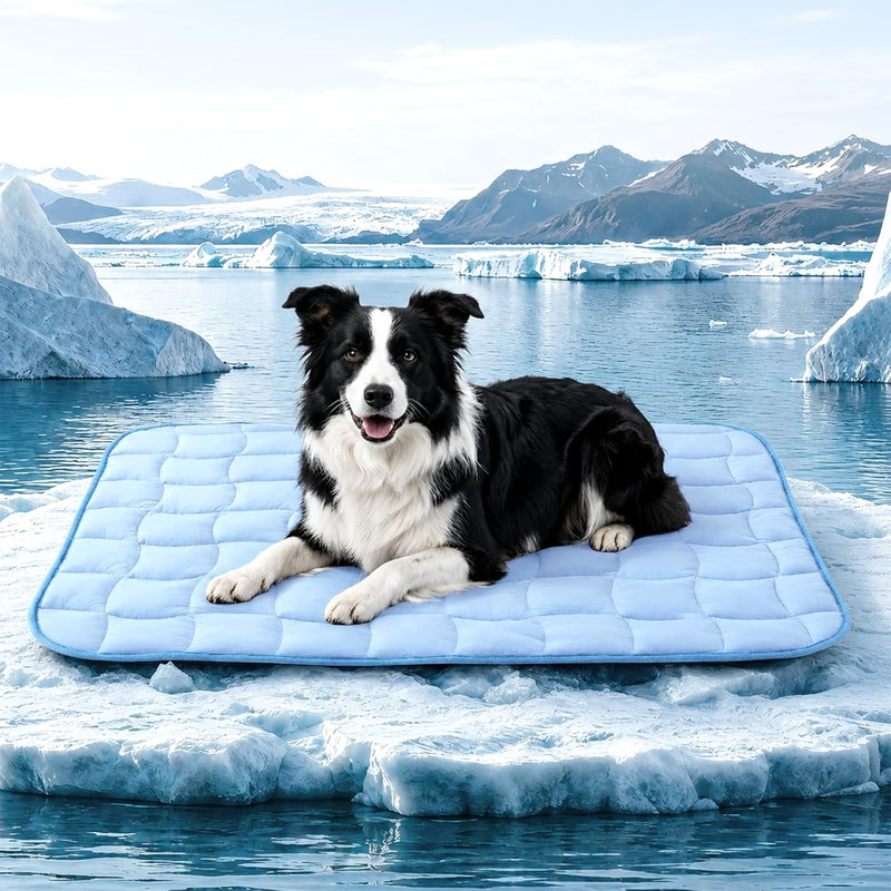JOLLYVOGUE Cooling Mat for Dogs, Large Dog Cooling Pad, 44"x32" - Blue / Large: 28"x40"