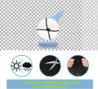 Wire-Reinforced Cat Netting, Bite Resistant - 4x3m-Black - image 4