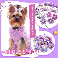20Pcs Brown Dog Hair Bows with Rubber Bands for Small Medium Dogs – Essentials for Dogs - A334 - image 3