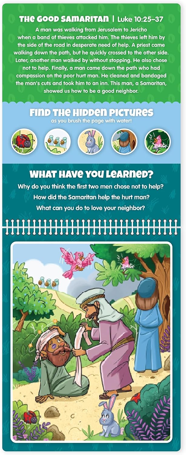 Water Reveal Coloring Scripture Book for Kids. – Fun for Kids & Family - Parables of Jesus - image 3