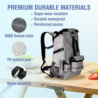 Dog Backpack for Small & Medium Dogs - Adjustable Pet Carrier for Travel & Hiking, Hands-Free Puppy Backpack with Storage Pockets, Breathable Mesh, Reflective Strips & Non-Slip Handle