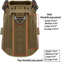 Tactical Dog Harness for Large Dogs, Reflective No Pull Dog Vest - X-Large (Pack of 1) / Brown - image 3
