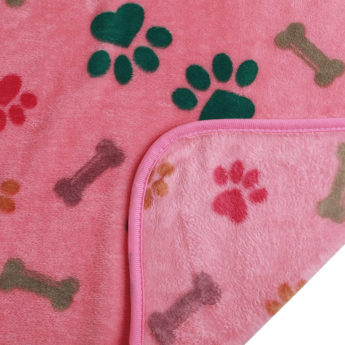 Luciphia 1 Pack 3 Blankets Fluffy Premium Fleece Pet Blanket Flannel - 41x31 inch (Pack of 3) / Bone2 - image 3