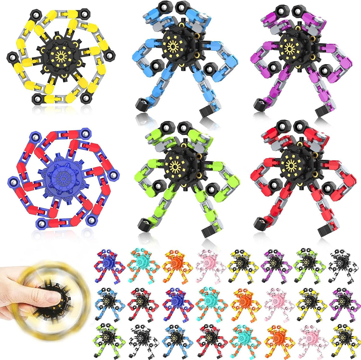 Transformable Fidget Spinners - 30pc