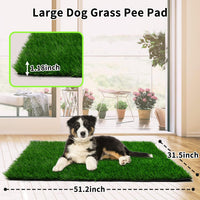 Fake Grass Pad for Dogs Potty Training Artificial Turf - 51.2x31.5 Inch / Green - image 2