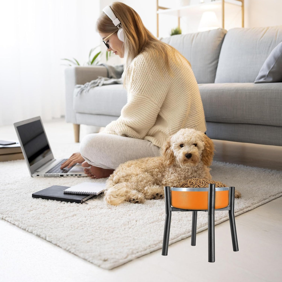 PROERR Lifted Dog Bowl Stand, Without Bowls - Middle-HIGH-10IN - image 4