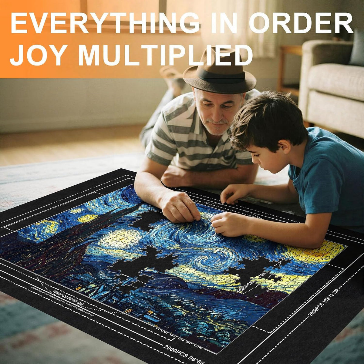 Napzy Puzzle Mat Roll Up 3000pcs - Black, 1000-2000pcs - image 2